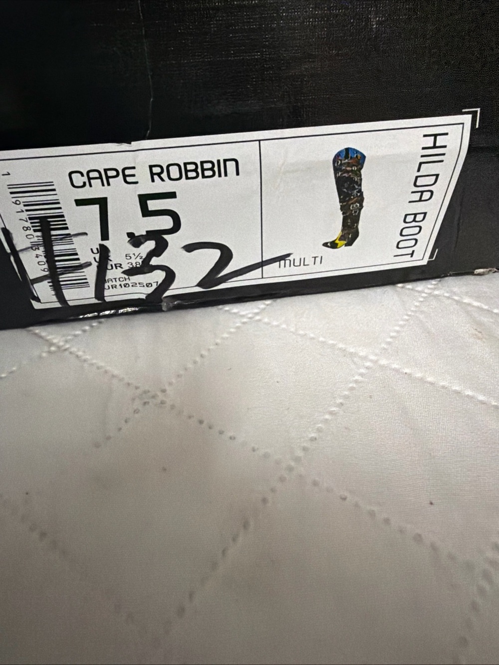 Cape Robbin size 7.5 Multicolor Graphic Knee-High Wedge Boots - Picture 5 of 9